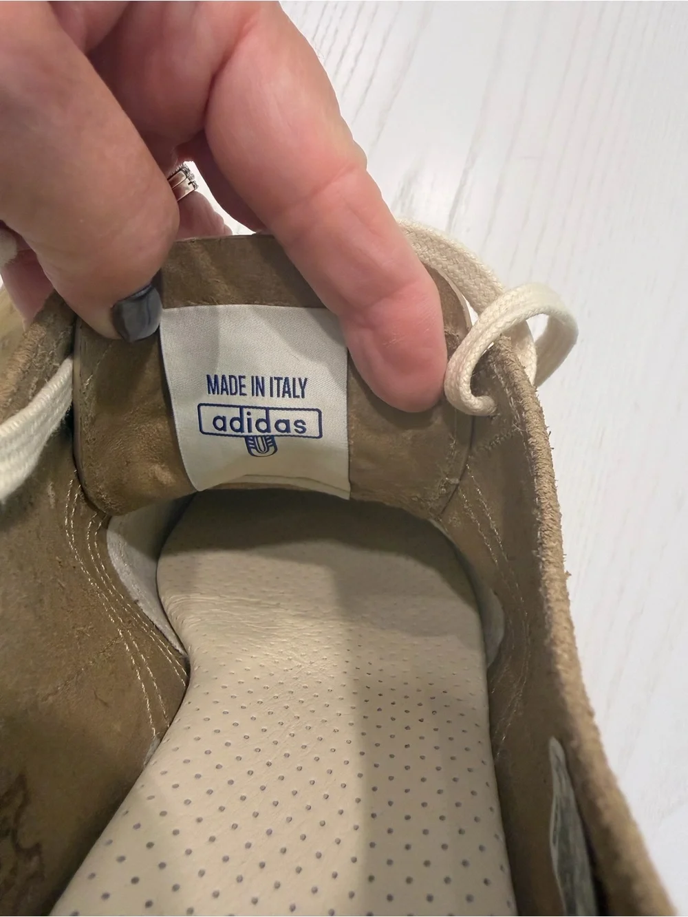 adidas Italia RARE 60s Made in Italy Ostrich Leather Sneakers Brown JR8378